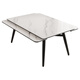 
Pashaman full-supported rock slab dining table and chair 2025 new retractable modern simple small apartment eight-immortal table dining table 6166Y [Snowflake White] 1.2-meter dining table + 4 chairs 6195Y