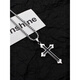 Nilan Fat Donglai's same style pt950 platinum cross necklace new platinum men's and women's trendy niche hip-hop pendant personality 1 platinum 60CM