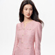 Kelaitel 2025 Autumn New French French y Fragant Style Slim y Soft Vestido A-Line Light Red M