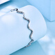 Jinzhizun (3DG Jewelery) wavy platinum PT950 bracelet, fashionable and versatile gift for girlfriend, priced by gram 41cm-8.85g (including labor cost 602 yuan)