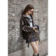 Tonlion 2025 Automne Veste en cuir imitation à une main