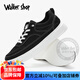 Walker Shop帆布鞋男2025年夏季透气男鞋一脚蹬懒人软底休闲鞋男增高板鞋子男 黑色 40 【皮鞋码】