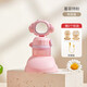 Jingmengyuan Baby Bite Fruit Food Complementary Bite and Play Baby Food Complementary Fruit and Vegetable Bite Bag Eating Juice Artifact Nano Upgraded with Base-Pink + Anti-Lost Rope 3pcs.6