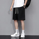 Playboy (Playboy) 2025 Nouveaux shorts coréens pour hommes Tendance d'été en liberté Couleur solide Men Mode décontracté Pantalons de sport décontractés 833 blancs (65 coton) xl (135-155)