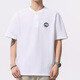 OLJ International Luxury Brand Short Sleeve T-shirt Men's Loose Embroidery Summer 2025 New Micro Loose American Casual Henry Collar White XL