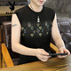 
Playboy (PLAYBOY) ice silk vest men's 2025 summer new thin breathable quick-drying fashionable casual top men's clothing trendy green M