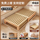 Tong Yue (Tong Yue) Bois en bois de bois massif en bois massif petit appartement canapé lit salon tatami tirant lit ménage pause déjeuner simple lit télescopique lit [bois en caoutchouc amélioré] 60 largeur + lit de coco