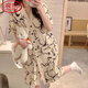 Langsha Sommer-Stricksalz-Nachthemd mit Brustpolstern lose und schlanker chinesischer Stil bedrucktes süßes und sexy Kleid-Pyjamas mittelgroß 5155 Nachthemd mit Brustpolstern] M empfohlen 80-95 Jin [Jin gleich 0,5 kg]]