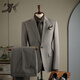 DK high-end men's one-button suit suit men's striped jacket casual business formal dress suit two-piece set one-button dark gray (suit + trousers) 2XL 54 (138-150Jin Jin equals 0.5 kg)