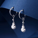 Meluxe platinum earrings for women, PT950 platinum gourd earrings, birthday gift for girlfriend, wife, about 2.78g
