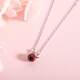 Old Temple 925 Sterling Silver todo el camino con su collar Collar astas de granate para mujeres Collarbone Chain Chain Pendse Tema de Navidad Regalo 925 Collar de asta de granate de plata