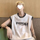 TTPMER heavy cotton vest men's summer ins trendy brand youth loose Hong Kong style sleeveless T-shirt casual and versatile vest [811]723 M Recommended 80-100Jin [Jin equals 0.5 kg]