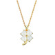 DAMILA new four-leaf clover necklace for women s925 national style collarbone chain Hetian jade pendant F3897 Hetian jade gold necklace 925 silver