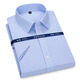 Sieben Wolf (SW1960) Dünnes Baumwollsommer-Sommer-DP-Fertigkeit Lutai Kurzärärmelte Hemdgeschäft Großgröße Blaues, formales, halbärztes 5009DP-Ready-to-Wear-Kurzärmel 37 37