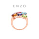 
Chow Tai Fook ENZO 18K Gold Colorful Gem Ring Women's Gift EZV3886 No. 12