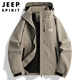 JEEP SPIRIT Jeep Jacket Men's Jacket Men's Autumn and Winter Workwear Jacket Men's Hooded Casual Trendy Sports Style Clothes