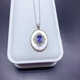 Chili Natural Tanzanite Pendant Women's 925 Silver Seiko Inlaid Blue Gemstone Necklace High-end Jewelry Pendant Gift
