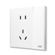 ABB switch socket panel Xuanpu series white 86 type household power supply five holes one open single control