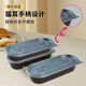 
New disposable lunch box rectangular Japanese packaging box takeaway fast food box sushi bento box plastic partition SZ1048 equally divided three grids with lid 550ml 500 sets