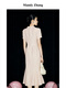 Mandy Zhang'golden Ratio Ligne de princesse en forme de mince petite robe de queue de poisson parfumée pour la robe d'été pour femmes poudre de fleur de cerisier (streamer amovible) L