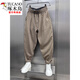 Pic de bois (tucano) grande taille 300 Jin [Jin est égal à 0,5 kg] coton mince d'été et pantalon décontracté en lin pour hommes drapant lin raide pantalon harem neuf points noir [bon truc sélectionné] xl recommandé 90-130 Jin [Jin est égal à 0,5 kg]