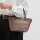 Banpo decoration (bampo) first layer cowhide bucket bag small autumn and winter new counter exquisite hand-held one-shoulder crossbody bag, earthy 260 (hand-grabbing pattern)