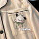 Winter mist pajamas for women pure cotton spring and summer 2024 new style for wearing short-sleeved thin cartoon loose casual home clothing set 9923 apricot [with chest pad/long sleeve + trousers] M Recommended weight 85-100 Jin [Jin equals 0.5 kg]