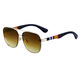 Jiemanguo European et Américain Fashion Frame sans cadre Crame carré Sang Cadre de soleil Lunettes de soleil à la tendance des lunettes de soleil pour les lunettes transfrontalières féminines C2 Golden Tea Golden