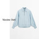 Massimo Dutti Discount Upgrade 2026 Women's Minimalist Casual Versatile Style Loose Denim Blouse Shirt 05115800 Light Blue S (170/88A)