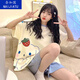 奈加图2023年新款睡衣女士夏季短袖ins韩版休闲大码200斤宽松套装可外穿 683蓝帕狗 3XL 【建议155-175斤】