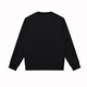 HAZZYS Men's Clothing Autumn Style Zhang Wanyi's Same Style Simple Casual Men's Top PHIZ Round Neck Basic Sweatshirt Men Black BK L (175/96A 48)