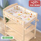 
Jiaojing Nursing Table Washing and Replacement Solid Wood Diaper Table Baby Care Table Newborn Baby Diaper Table Massage and Touching Upgrade) Three-layer Solid Wood Diaper Table + Pink Xiao Whale Cotton Pad