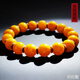 Amber style, one object, one picture, one certificate, old beeswax bracelet, natural amber bracelet, red chicken oil red, old wax and flower wax bracelet, 13.98g, 11mm