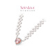 Chow Tai Fook SOINLOVE Heart of Laurel 18K Gold Morganite Diamond Pearl Necklace VV251 VV251