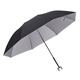 The most popular model on the Internet, manual UV folding umbrella for men and women, dual-use sun protection and sunshade black plastic umbrella, newbie benefits, 7 ribs, solid color, random without vinyl