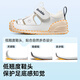 Jinopu baby sandals 25 summer breathable baby shoes 8-18 months boys and girls toddler shoes GB2421 white 19.5 120mm suitable for foot length 116-124mm