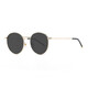 [Same style of Liu Renna] Women's sunglasses 2025 new retro round metal small frame sunscreen sunglasses 826 silver frame gray sheet [glass box + mirror cloth]