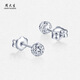 Chow Tai Sang platinum ball earrings for women pt950 platinum flower ball earrings birthday gift for girlfriend, fashionable platinum earrings 1.58g