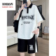 
UXST teenager short-sleeved T-shirt 12-15-year-old boys' clothes 13 junior high school students POLO shirt 14 children's summer suit 6629 white (short-sleeved + shorts) Quality assurance L 110-130Jin [Jin equals 0.5 kg]