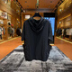
KLEDBOY Aisha Handicraft F6636 simple style hooded short-sleeved summer breathable loose men's niche design versatile T-shirt Black M [90-110]