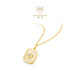 Chow Tai Fook CO MONOLOGUE Monologue Diamond White Shell 18K Gold Necklace MA1748 Birthday Gift 37.5cm