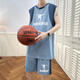 Ran de la même chemise sans manches estivale de Yilan pour garçons, combinaisons de basket-ball pour garçons, lycéens juniors et lycéen, gros veste de sport pour enfants 6636 gilet gris foncé + short qualité Assurance m 80-100jin [Jin est égal à 0,5 kg]