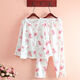 Ban Feishi Cotton Twill-Pyjamas für Frauen im Frühjahr und Sommer dünne Langarmes, frisch florales, ausgebildetes Baumwollpyjamas, Heimkleidung, weiße Zitrone 6636 l (108-120jin [Jin gleich 0,5 kg]))