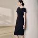 Roeyshouse Roye elegantes schlankes Kleid für Frauen 2025 Sommer Neues Design Sex Rock 12003 Schwarz S