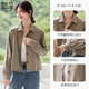 
She enjoys casual jackets for women short versatile jackets top lapel commuter shirt jacket cardigan women T43D084