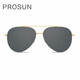 Baosheng New sunglasses for men and women, simple polarized sunglasses for pilots, steel wire metal driving mirror PS7027 C60 frame light gold