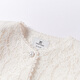 Xiangying Xiaoxiangfeng Kurzjacke für Frauen 2025 Herbst neuer Stil Prominente französische Stil Rundhals Hals weiß hohl Top Egret Weiß S