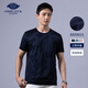 Desha Sommer runder Nacken kurzärmeligte T-Shirt Herren neue gedruckte lässige, schlanke runde Hals Pullover Lose Top Ly13557 Lachsfarbe m Einmals Größe