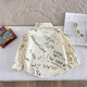 Boys Autumn Pure Cotton Letter Shirt 2025 New Children's Shirts Small and Medium-sized Children's Tops Baby Jackets Spring and Autumn Outfits Beige 90