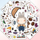 Magic Bean Shenghuo [Hot Style] Labubu-Dress-up-Aufkleber Cartoon Netter Kinder dekorativen Desktop DIY-Aufkleber Labubu Fun DIY-Aufkleber 38 große Größen (fünf Sets, keine Wiederholungen)